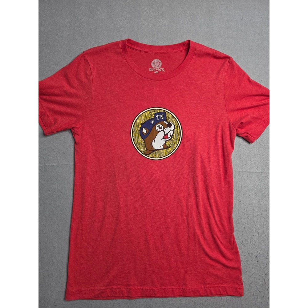Buc-ee's Tennessee T-Shirt women's Medium Red Graphic Cotton Short Sleeve Casual